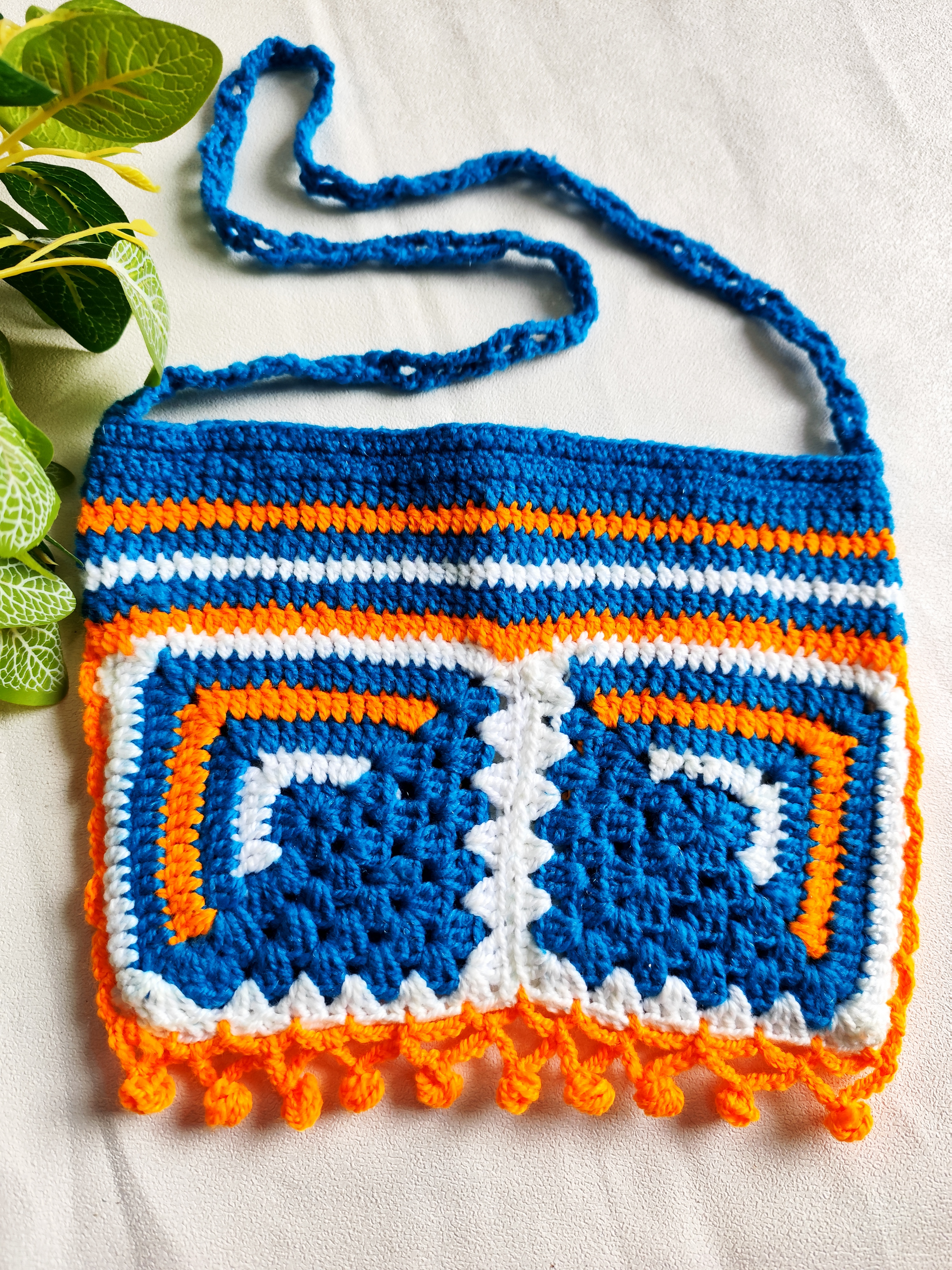 Handmade Woolen Crochet Slingbag